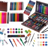 Set de artă din lemn cu 123 de piese