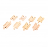 Conectori de șine din lemn 7 cm (8 buc) BIGJIGS RAIL