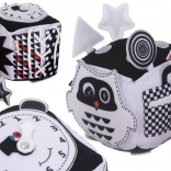Cub educativ senzorial alb-negru cu contrast