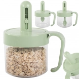 Recipient etanș pentru condimente, cu linguriță integrată și mâner, 0,2 l