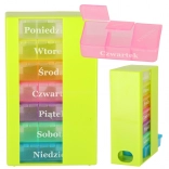 Organizator săptămânal pentru pilule cu 3 compartimente pe zi