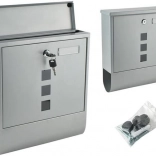 Cutie poștală mare gri cu funcție de protecție împotriva intemperiilor