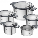 Set de oale ZWILLING Simplify, 5 piese, din oțel inoxidabil cu capace pentru scurgere