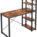 Birou de scris în stil loft cu rafturi, rustic, 120 × 60 cm