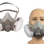 Semimască împotriva prafului cu protecție pentru vopsitori și două filtre cu carbon