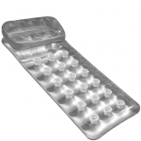 Șezlong de plajă gonflabil cu spătar, argintiu