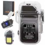 Brichetă cu plasmă cu lanternă LED, reîncărcabilă prin USB, rezistentă la apă