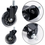 Roată din cauciuc pentru scaun transparentă silențioasă