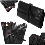 set de pensule make-up 24 bucăți în husă
