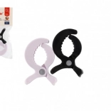 Clipe pentru cărucior alb-negru, 2 buc.