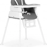 ECOTOYS scaun de hrănire pliabil pentru copii 3 în 1 gri
