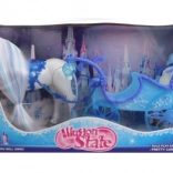 Cal cu trăsură albastră