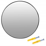 Oglindă de perete cu ramă din aluminiu negru