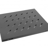 Poliță fixă pentru rack 19'' neagră 1U 465x500mm