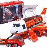 Avion de marfă pentru pompieri cu mașinuțe