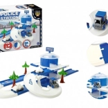 Wader Play Tracks City stație de poliție, pistă de 3,8 m cu 3 mașinuțe